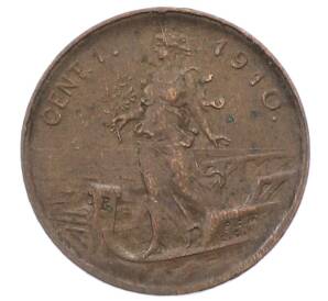 1 чентезимо 1910 года Италия