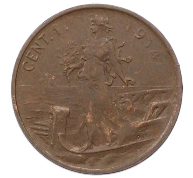 Монета 1 чентезимо 1914 года Италия (Артикул: M2-91533) — Фото №1