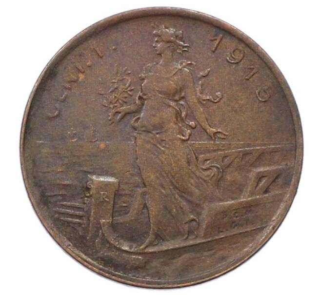 Монета 1 чентезимо 1915 года Италия (Артикул: M2-91534) — Фото №1