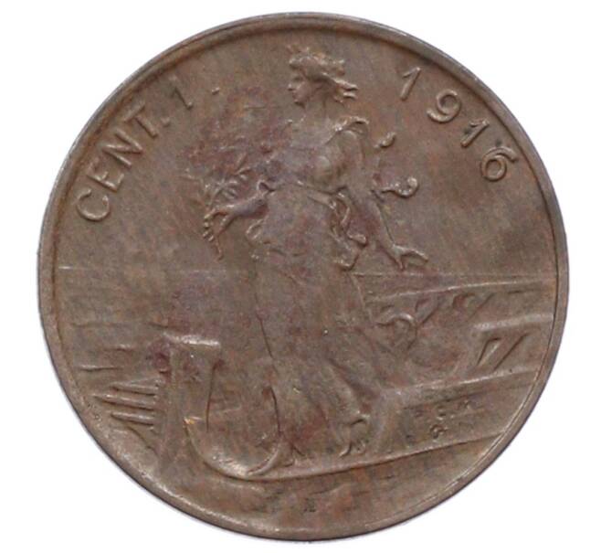 Монета 1 чентезимо 1916 года Италия (Артикул: M2-91537) — Фото №1