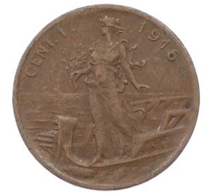 1 чентезимо 1916 года Италия