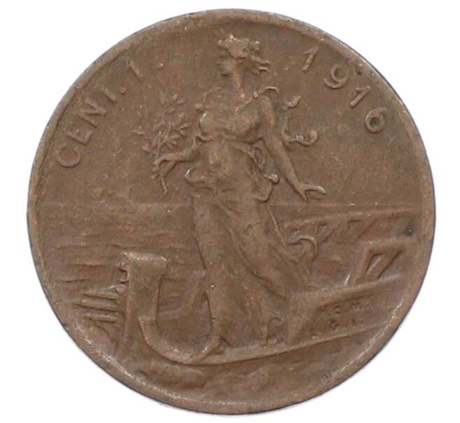 Монета 1 чентезимо 1916 года Италия (Артикул: M2-91538) — Фото №1