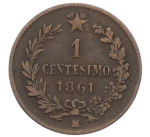 1 чентезимо 1861 года Италия — Фото №1