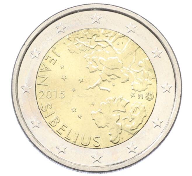 Монета 2 евро 2015 года Финляндия «150 лет со дня рождения Яна Сибелиуса» (Артикул: T11-30608) — Фото №1