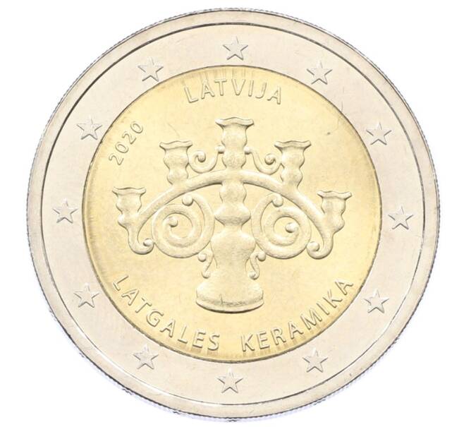 Монета 2 евро 2020 года Латвия «Латгальская керамика» (Артикул: T11-30628) — Фото №1