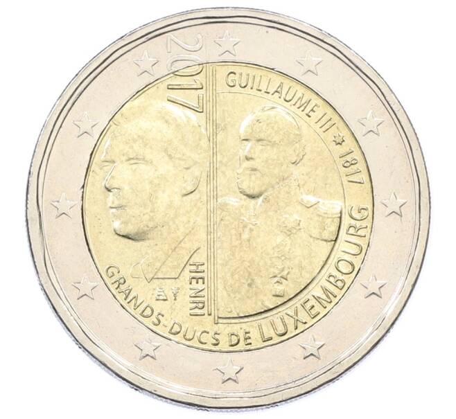 Монета 2 евро 2017 года Люксембург «200 лет со дня рождения Виллема III» (Артикул: T11-30640) — Фото №1