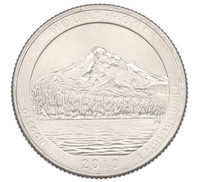 Монета 1/4 доллара (25 центов) 2010 года D США «Национальные парки — №5 Национальный лес Маунд Худ» (Артикул: T11-30860) — Фото №1