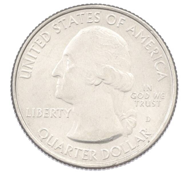 Монета 1/4 доллара (25 центов) 2010 года D США «Национальные парки — №5 Национальный лес Маунд Худ» (Артикул: T11-30860) — Фото №2
