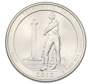 1/4 доллара (25 центов) 2013 года P США «Национальные парки — №17 Международный мемориал мира» — Фото №1