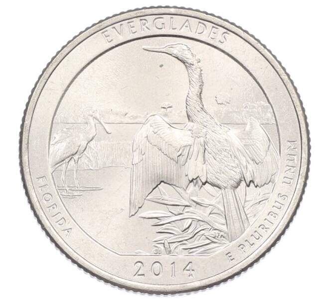 Монета 1/4 доллара (25 центов) 2014 года P США «Национальные парки — №25 Национальный парк Эверглейдс» (Артикул: T11-30879) — Фото №1