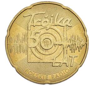 2 злотых 2012 года Польша «50 лет радио Тройка» — Фото №1