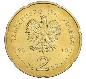 2 злотых 2012 года Польша «50 лет радио Тройка» — Фото №2