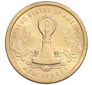 1 доллар 2019 года (P) США «Американские инновации — Лампа накаливания» — Фото №1