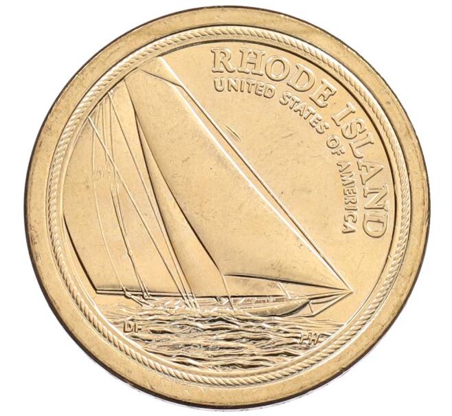 Монета 1 доллар 2022 года (D) США «Американские инновации — Яхта Натанаэля Херрешоффа» (Артикул: T11-31060) — Фото №1
