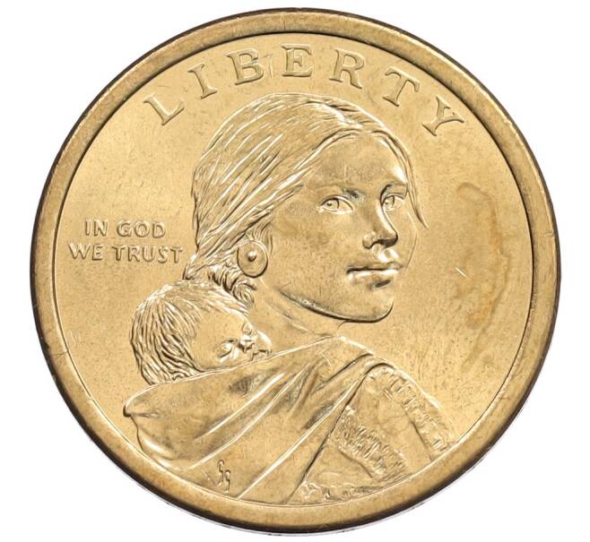 Монета 1 доллар 2016 года (D) США «Коренные американцы (Сакагавея) — Радисты-шифровальщики Первой и Второй мировых войн» (Артикул: T11-31069) — Фото №2