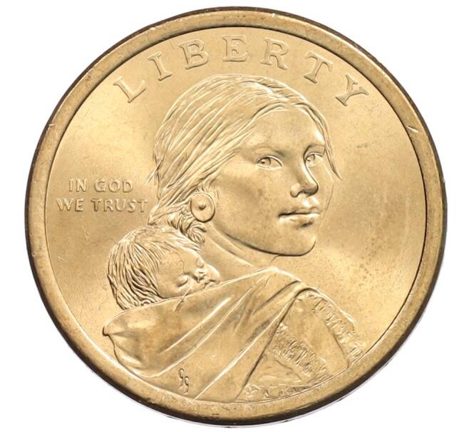 Монета 1 доллар 2014 года (P) США «Коренные американцы (Сакагавея) — Помощь индейцев экспедиции Льюиса и Кларка» (Артикул: T11-31071) — Фото №2