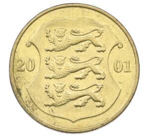 1 крона 2001 года Эстония — Фото №1