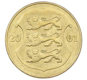 1 крона 2001 года Эстония — Фото №1