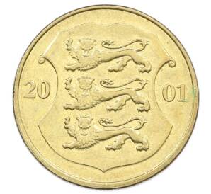 1 крона 2001 года Эстония — Фото №1