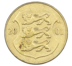 1 крона 2001 года Эстония — Фото №1