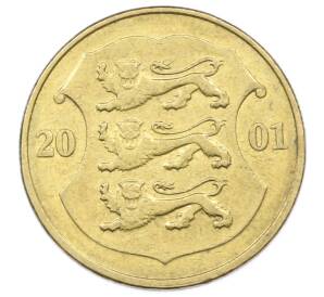 1 крона 2001 года Эстония — Фото №1