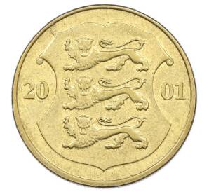 1 крона 2001 года Эстония — Фото №1