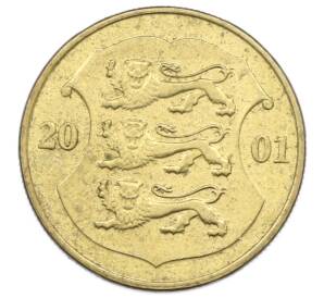 1 крона 2001 года Эстония — Фото №1