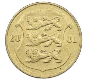 1 крона 2001 года Эстония — Фото №1