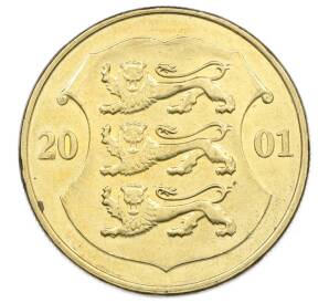 1 крона 2001 года Эстония — Фото №1