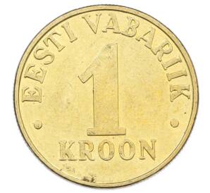 1 крона 2001 года Эстония — Фото №2