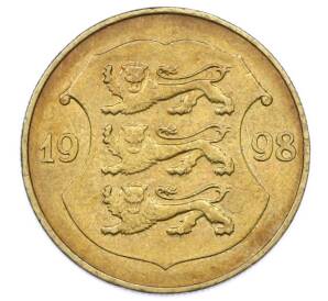 1 крона 1998 года Эстония — Фото №1
