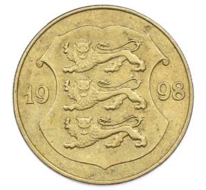 1 крона 1998 года Эстония — Фото №1