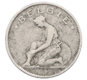 1 франк 1923 года Бельгия (Надпись на голландском — BELGIE) — Фото №2