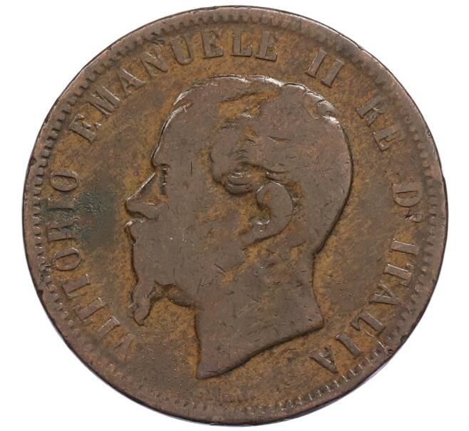 Монета 10 чентезимо 1866 года M Италия (Артикул: K12-73847) — Фото №2