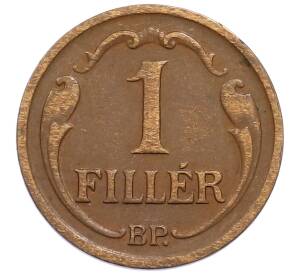 1 филлер 1938 года Венгрия — Фото №2