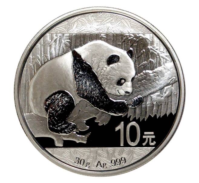Монета 10 юаней 2016 года Китай — Панда (Артикул M2-33659)