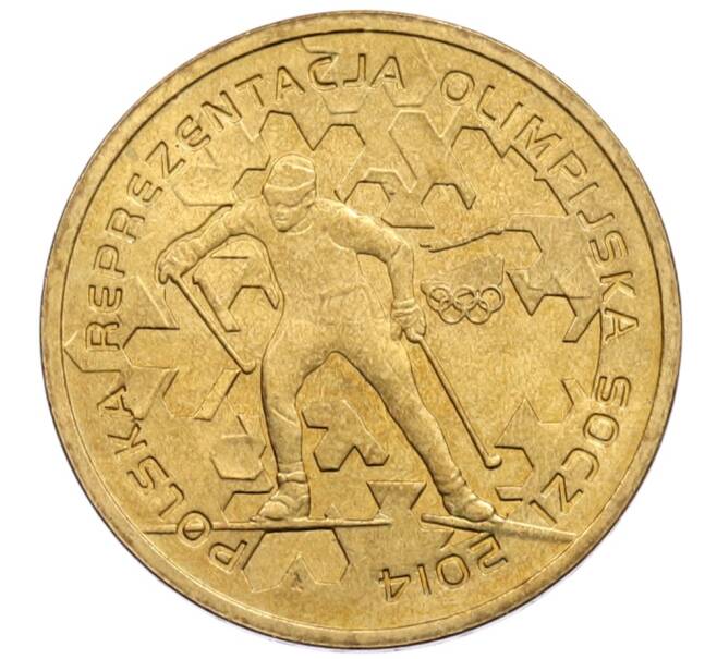 Монета 2 злотых 2014 года Польша «Польская олимпийская сборная — Сочи 2014» (Артикул: T11-31179) — Фото №1