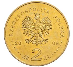 2 злотых 2009 года Польша «180 лет центральному банку Польши»