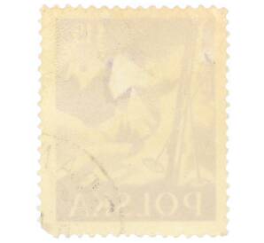 Почтовая марка 1.15 злотых 1956 года Польша «Лыжи и горы»