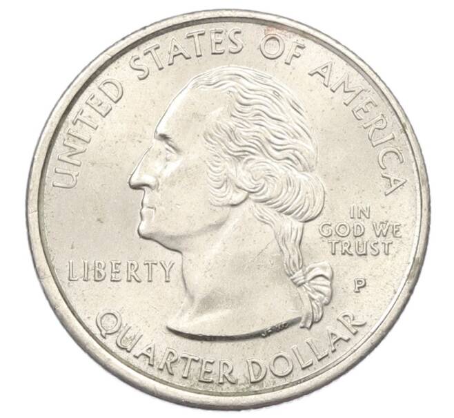 Монета 1/4 доллара (25 центов) 1999 года P США «Штаты и территории — Джорджия» (Артикул: T11-31279) — Фото №2