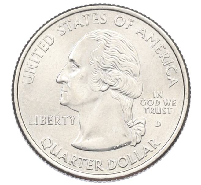 Монета 1/4 доллара (25 центов) 2005 года D США «Штаты и территории — Орегон» (Артикул: T11-31308) — Фото №2