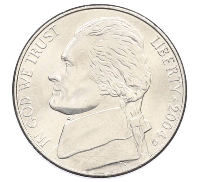 Монета 5 центов 2004 года D США «200 лет экспедиции Льюиса и Кларка — Приобретение Луизианы» (Артикул: T11-31338) — Фото №2