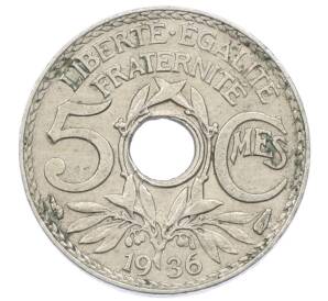 5 сантимов 1936 года Франция — Фото №1
