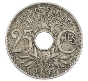 25 сантимов 1933 года Франция — Фото №1