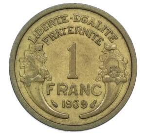 1 франк 1939 года Франция — Фото №1