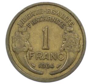 1 франк 1934 года Франция — Фото №1