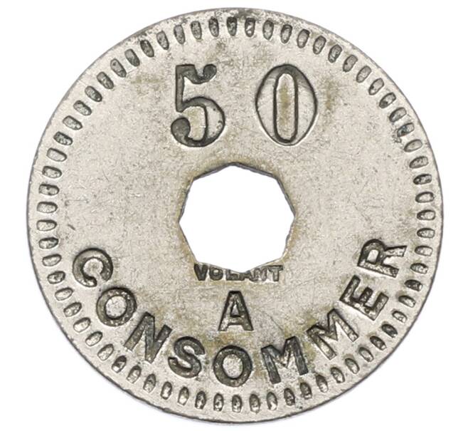 Игровой жетон «50 сантимов» 1902-1937 года Франция (Артикул: T11-31409) — Фото №1