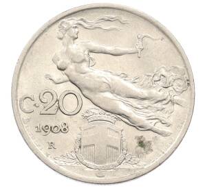 20 чентезимо 1908 года Италия — Фото №1