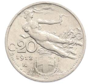 20 чентезимо 1912 года Италия — Фото №1