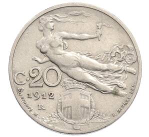 20 чентезимо 1912 года Италия — Фото №1